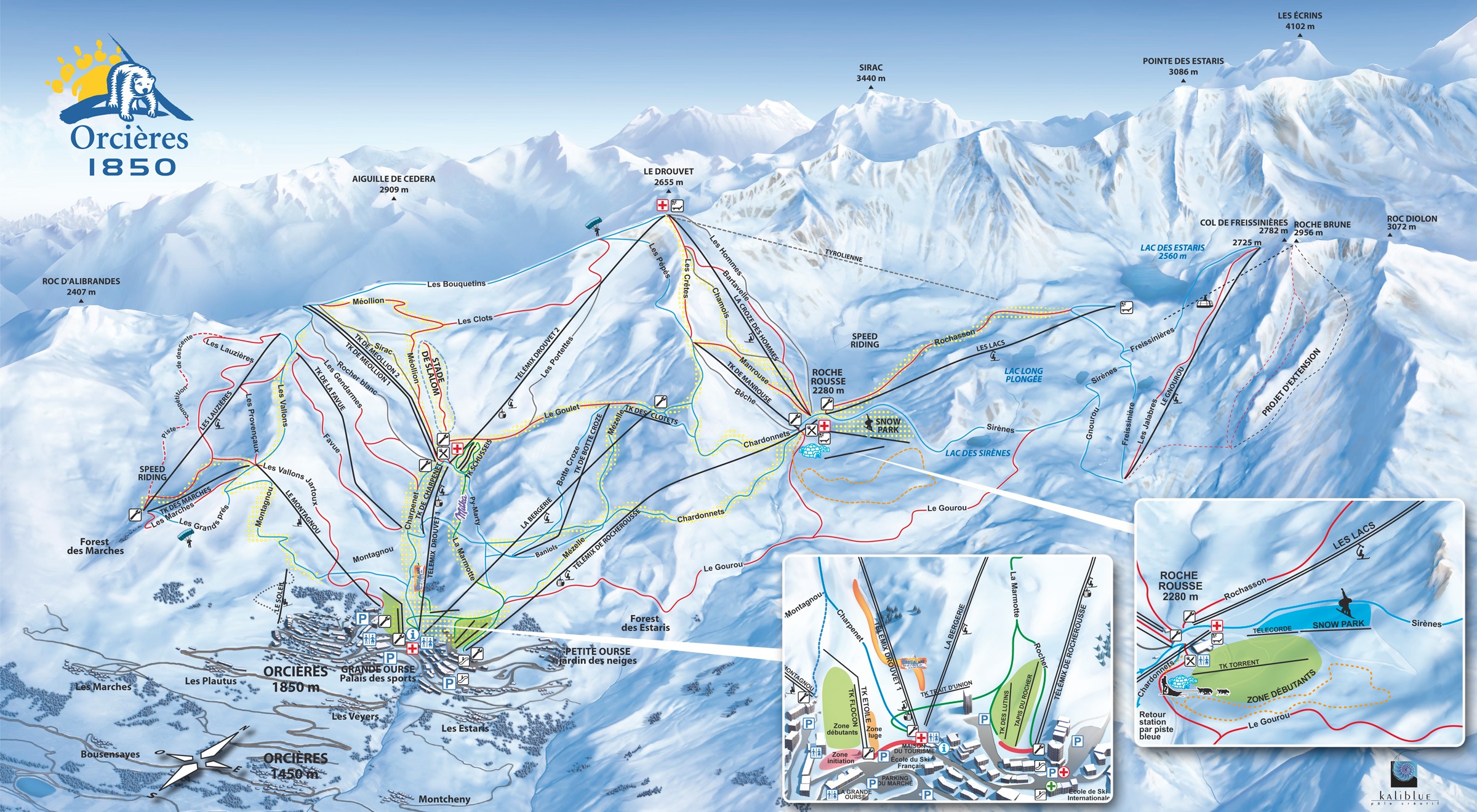 Orcières Ski Map - skiflicks.com