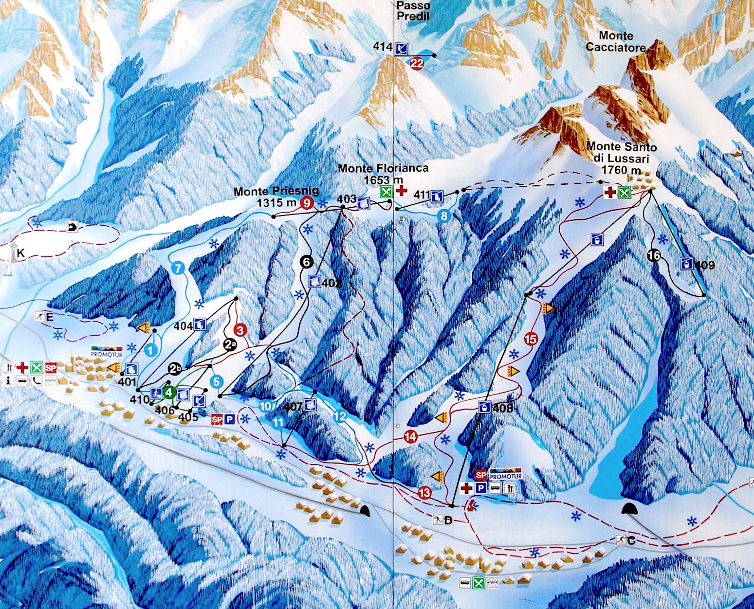 Tarvisio Ski Map - skiflicks.com